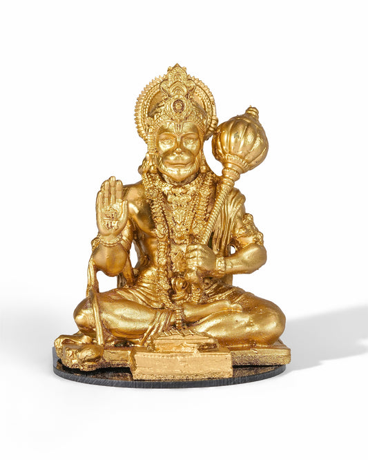 Hanuman Ji Idol Sitting with Geeta – 11 cm Murti with Gada