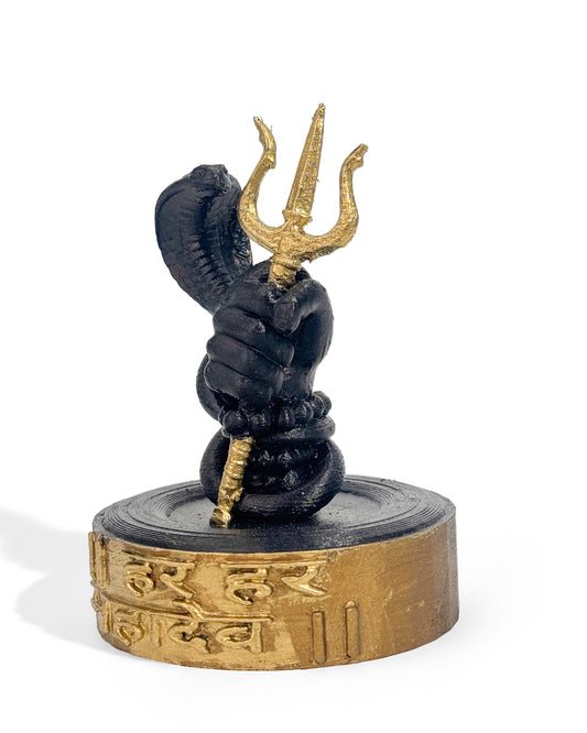 Shiv Ji Trishul Hand Idol – 11 cm Multi-Color