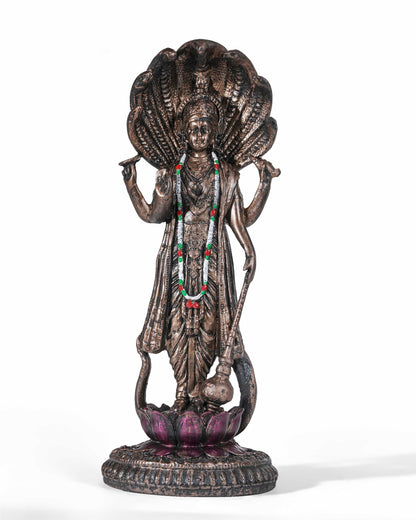 Vishnu Ji Idol (Black – Standing on Sheshnag)