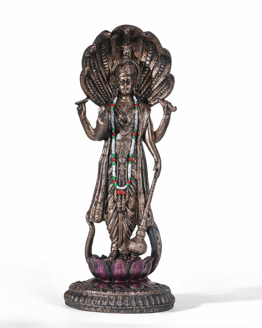 Vishnu Ji Idol (Black – Standing on Sheshnag)