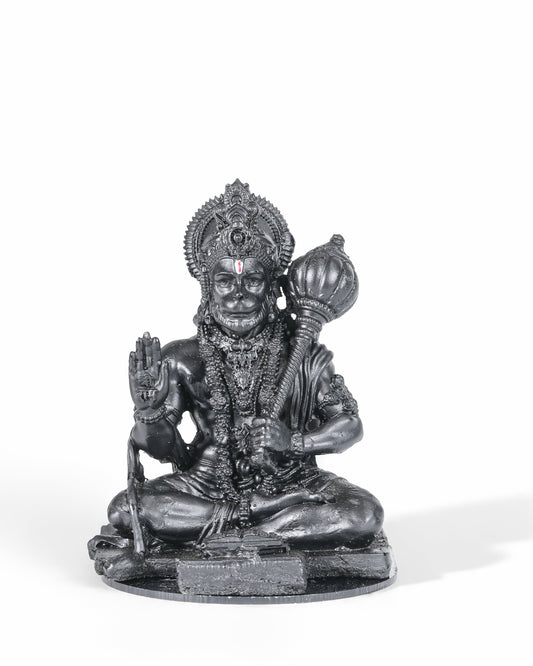 Hanuman Ji Idol Sitting with Geeta – 11 cm Murti with Gada