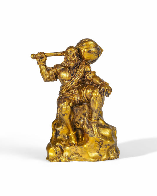 Bajrangbali Hanuman Ji Idol (Sitting on Parvat Pose) Car Dashboard Idol