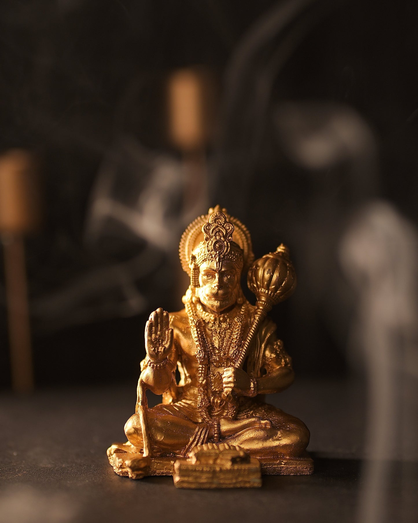 Hanuman Ji Idol Sitting with Geeta – 11 cm Murti with Gada