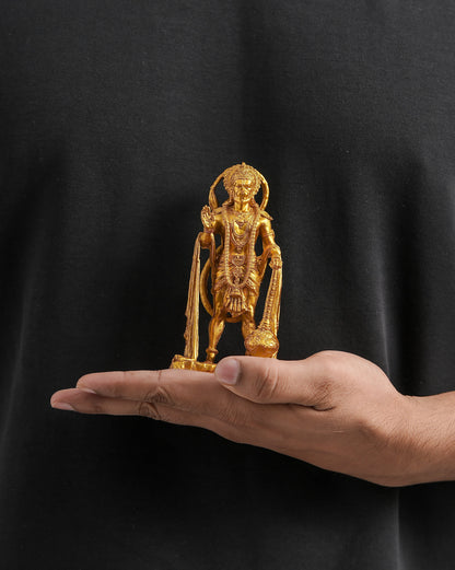 Sarangpur Hanuman Ji Idol in Standing Pose – 12 cm Gold Murti with Gada