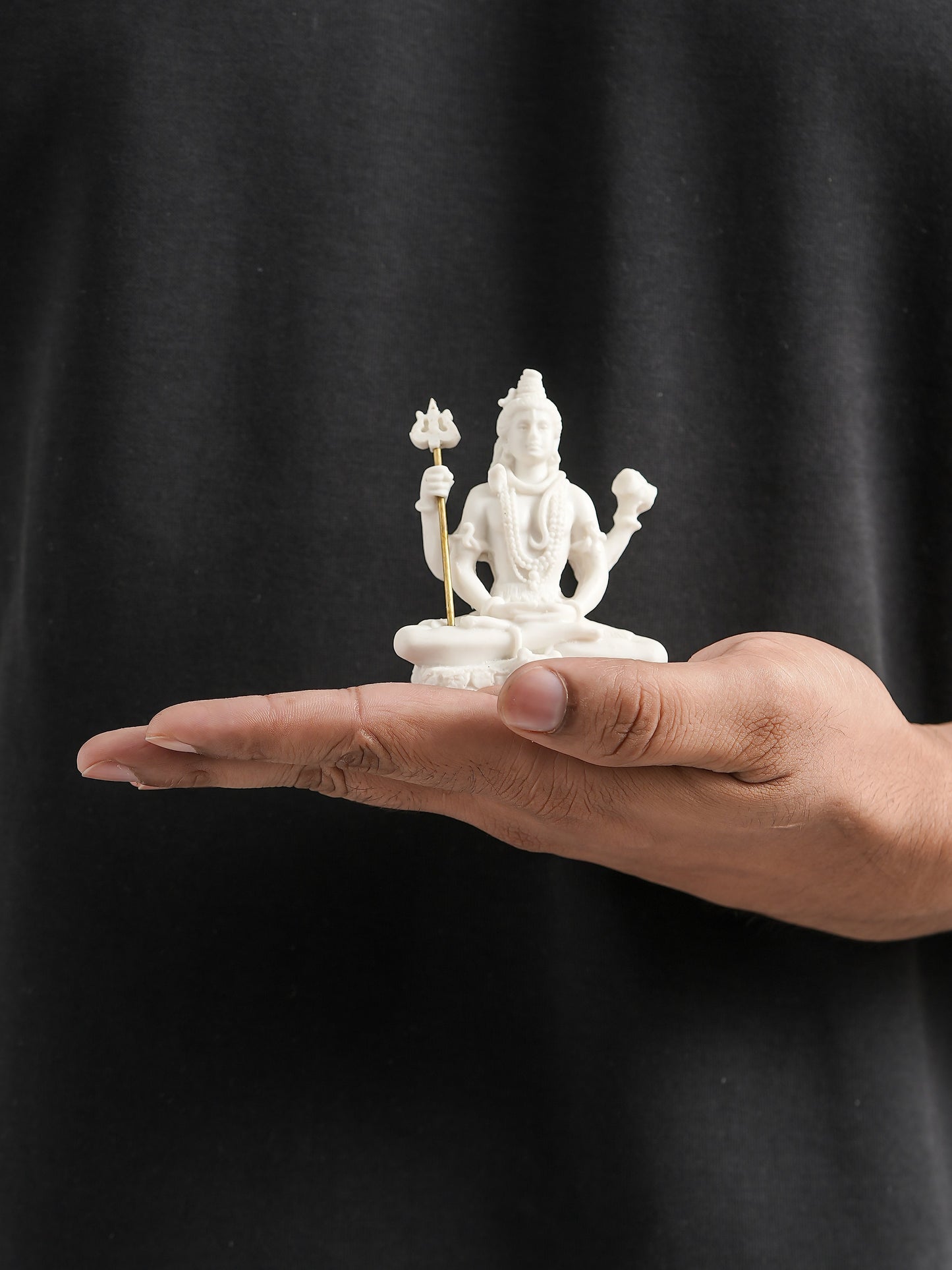 Shiv Ji Idol (White – Seated Pose in Himalayan Calm)