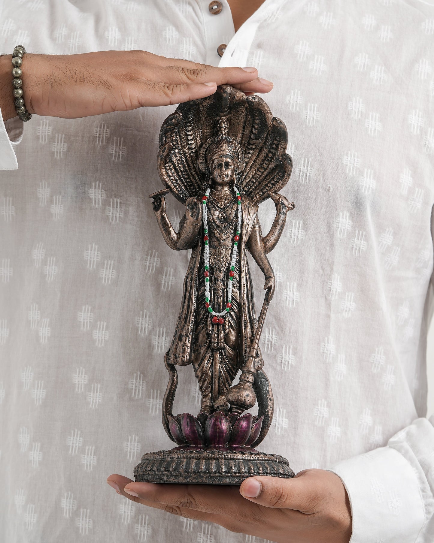Vishnu Ji Idol (Black – Standing on Sheshnag)