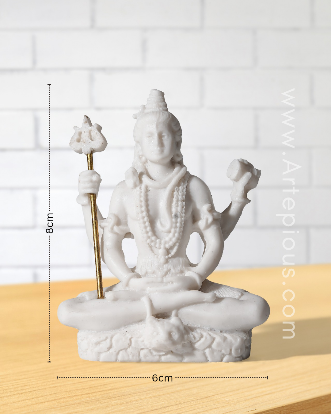 Shiv Ji Idol (White – Seated Pose in Himalayan Calm)