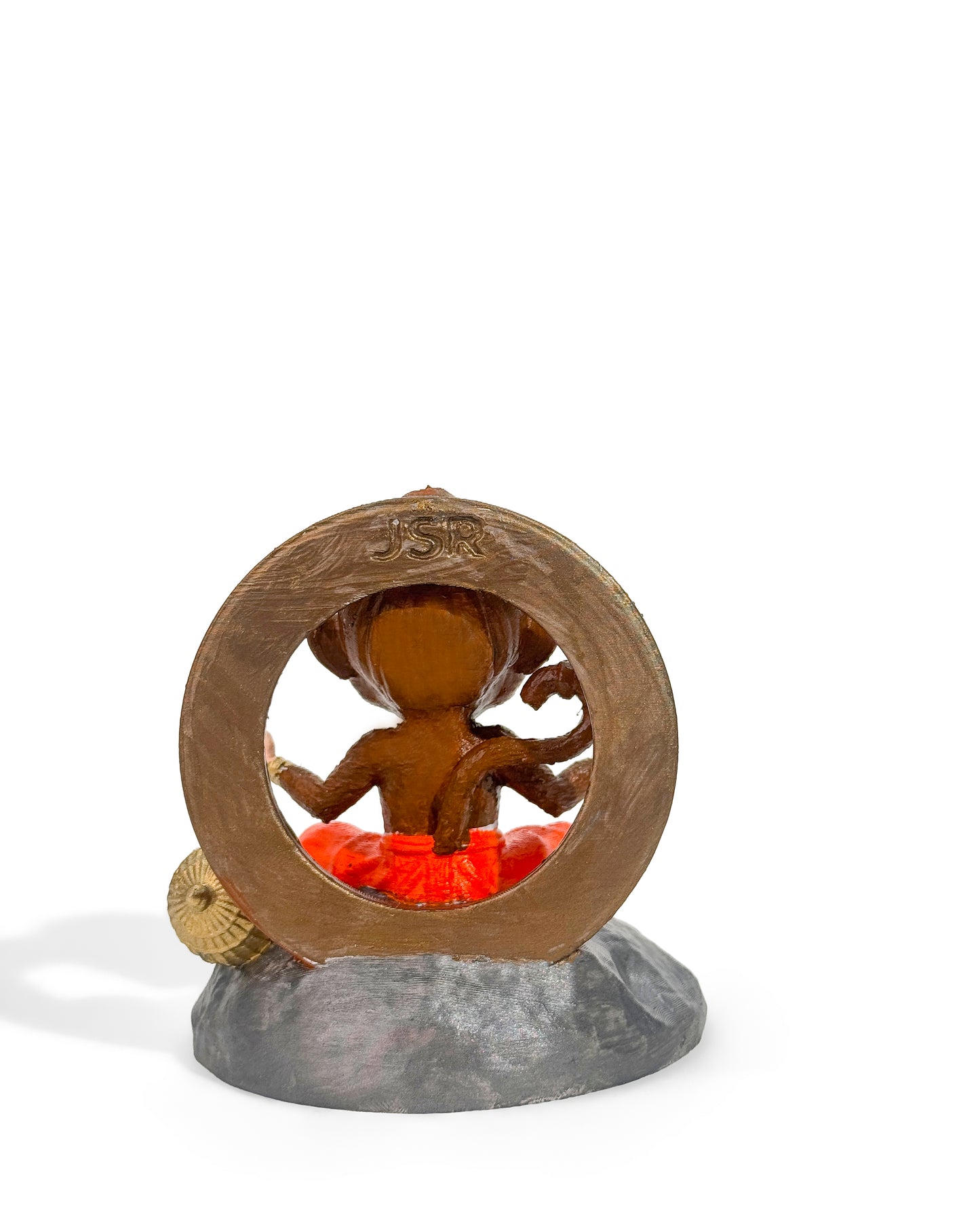 Baal Hanuman Ji Idol in Dhyan Pose – 10 cm Multi Color Hand-Painted